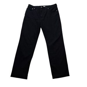 Madewell Jeans Womens 31 Black The Longline Straight Jean High Rise Stretch
